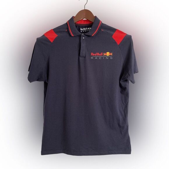 Red Bull Racing Polo Shirt Men’s L Blue Red Short Sleeve Team Casual Sports F1 - Picture 1 of 12